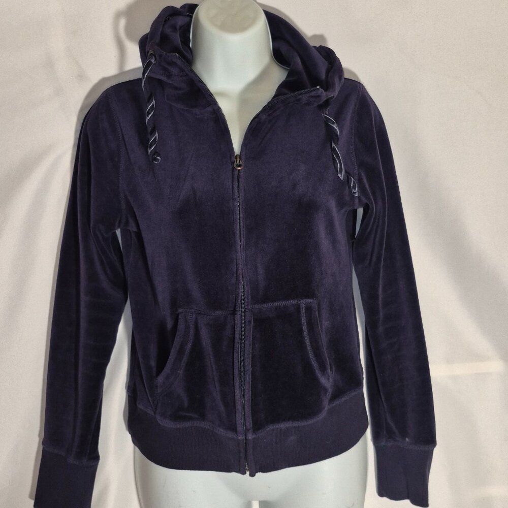 L.O.G.G./H&M fleece hoodie w/ zippered front, Dark Purple in size small - Picture 12 of 16